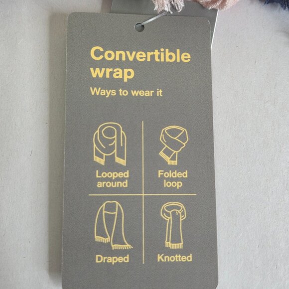 NWT Style & Co Convertible Wrap Scarf Multiple Colors - Picture 3 of 3